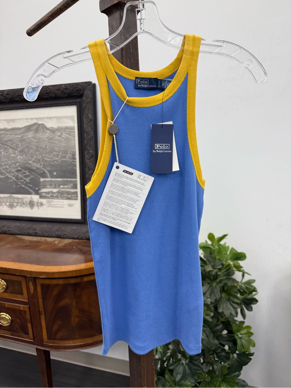 Polo tank top with tags